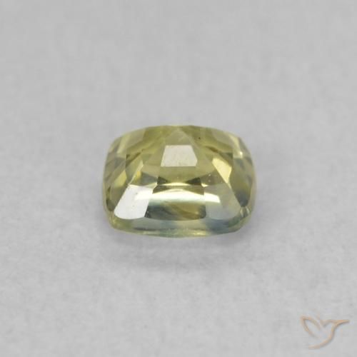 Zaffiro Giallo chiaro naturale da 0.38 ct, Cuscino, VS