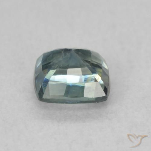 Zaffiro Verde bluastro naturale da 0.65 ct, Cuscino, VS