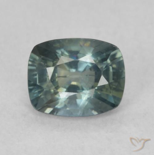 0.73ct Naturale Verde bluastro Zaffiro, Cuscino, VS