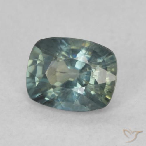 Zaffiro Verde bluastro naturale da 0.73 ct, Cuscino, VS