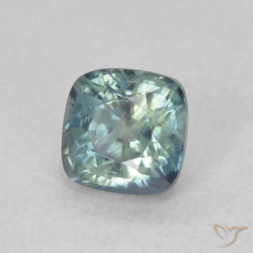 Zaffiro Teal-blu naturale da 0.67 ct, Cuscino, VS