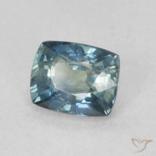 Zaffiro Teal Blue naturale da 0.85 ct, Cuscino, VS
