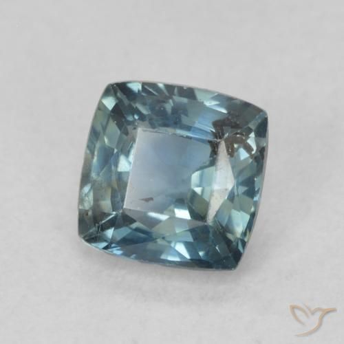 Zaffiro Teal-blu naturale da 0.89 ct, Cuscino, VS