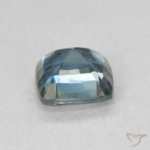Zaffiro Teal-blu naturale da 0.89 ct, Cuscino, VS