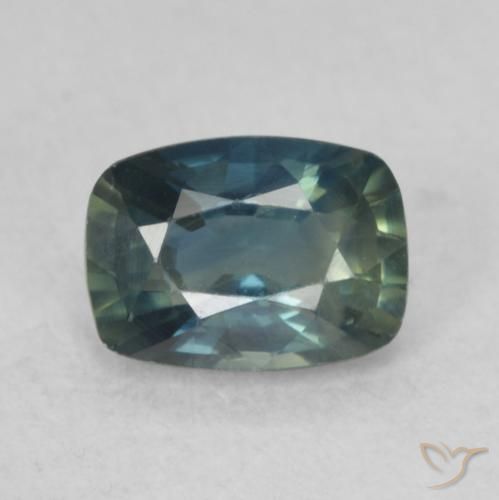 0.80ct Naturale Teal-blu Zaffiro, Cuscino, VVS-VS