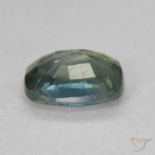Zaffiro Teal-blu naturale da 0.80 ct, Cuscino, VVS-VS