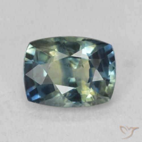 0.88ct Naturale Multicolore Zaffiro, Cuscino, VVS-VS