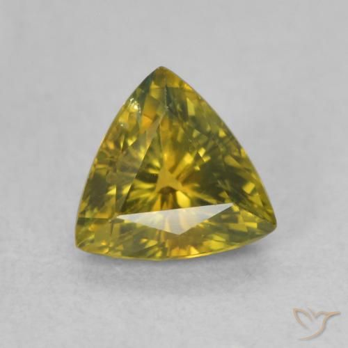 0.72ct Naturale Verde foresta Zaffiro, Taglio trillion, VVS-VS