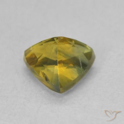 Zaffiro Verde foresta naturale da 0.72 ct, Taglio trillion, VVS-VS