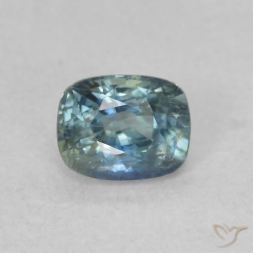 Zaffiro Teal-blu naturale da 0.59 ct, Cuscino, VS-SI