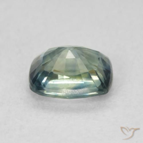 Zaffiro Blu Medio Verde naturale da 0.76 ct, Cuscino, VVS-VS