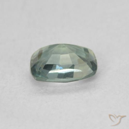 Zaffiro Verde foresta chiaro naturale da 0.47 ct, Cuscino, VVS-VS