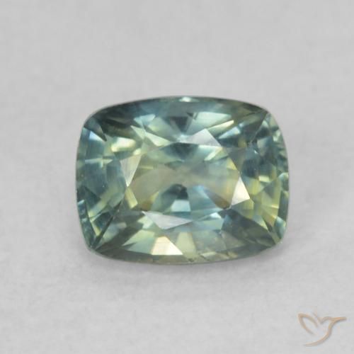 0.82ct Naturale Verdazzurro Zaffiro, Cuscino, VVS-VS