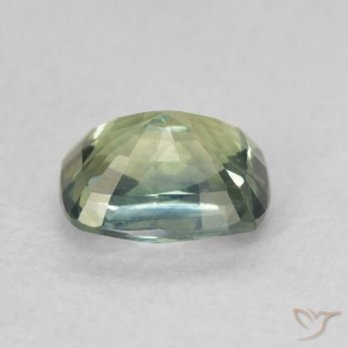 Zaffiro Verdazzurro naturale da 0.82 ct, Cuscino, VVS-VS
