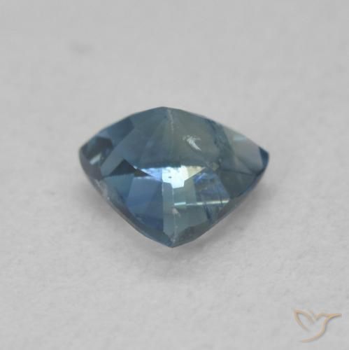 Zaffiro Teal-blu naturale da 0.58 ct, Taglio trillion, VS