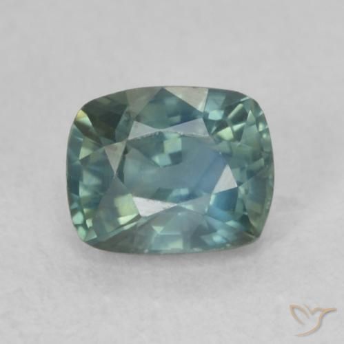 0.84ct Naturale Teal-blu Zaffiro, Cuscino, VS