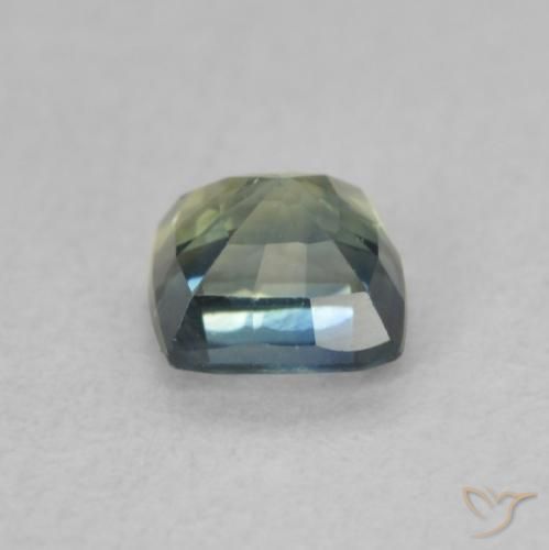 Zaffiro Verde bluastro naturale da 0.65 ct, Cuscino, VS