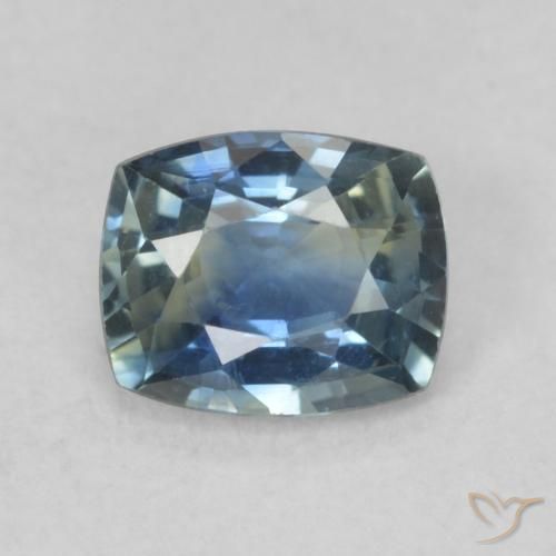 0.85ct Naturale Teal-blu Zaffiro, Cuscino, VS