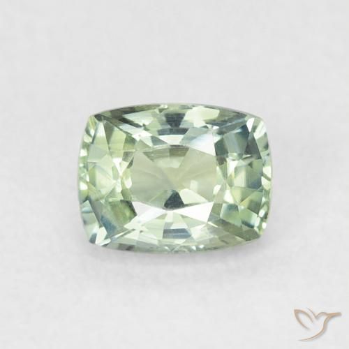0.64ct Naturale Verde Salvia Chiaro Zaffiro, Cuscino, VS