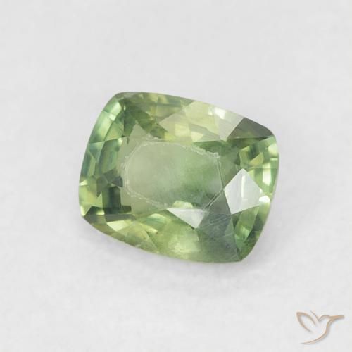 Zaffiro Verde foresta naturale da 0.67 ct, Cuscino, VS