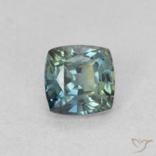 0.54ct Naturale Teal Blue Zaffiro, Cuscino, VS