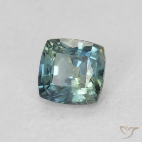 Zaffiro Teal Blue naturale da 0.54 ct, Cuscino, VS