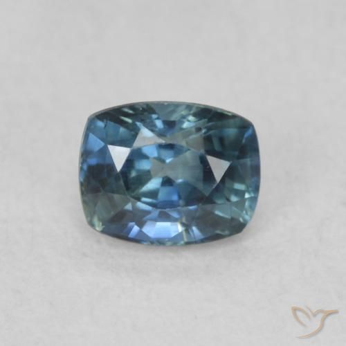 0.57ct Naturale Teal-blu Zaffiro, Cuscino, VVS-VS