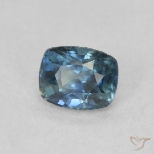 Zaffiro Teal-blu naturale da 0.57 ct, Cuscino, VVS-VS