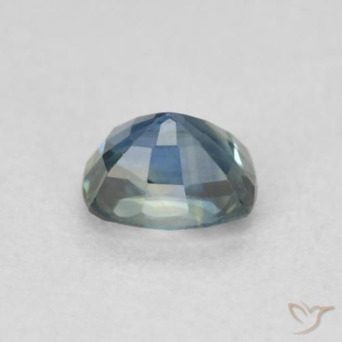 Zaffiro Teal-blu naturale da 0.57 ct, Cuscino, VVS-VS