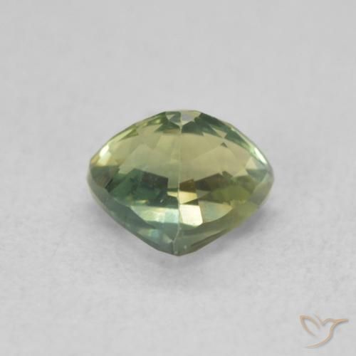 Zaffiro Verde caldo naturale da 0.68 ct, Taglio trillion, VS