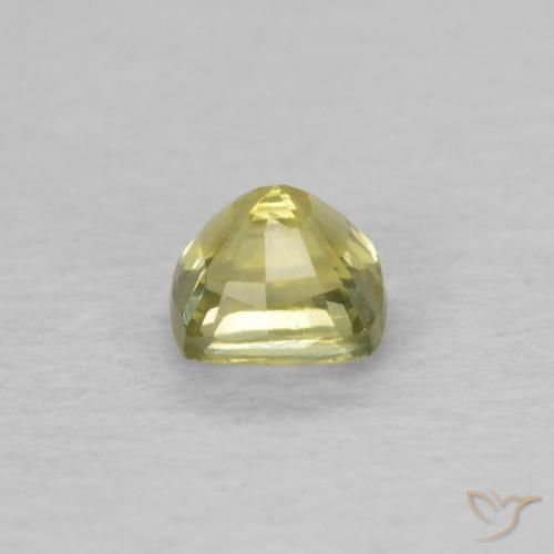 Zaffiro Giallo Ananas naturale da 0.42 ct, Cuscino, VVS-VS