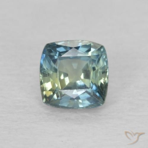 0.63ct Naturale Multicolore Zaffiro, Cuscino, VVS-VS