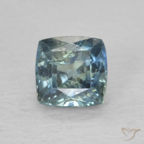 0.76ct Naturale Verdazzurro Zaffiro, Cuscino, VS-SI