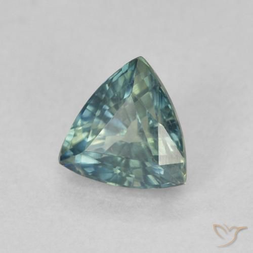 Zaffiro Teal Blue naturale da 0.73 ct, Taglio trillion, VS