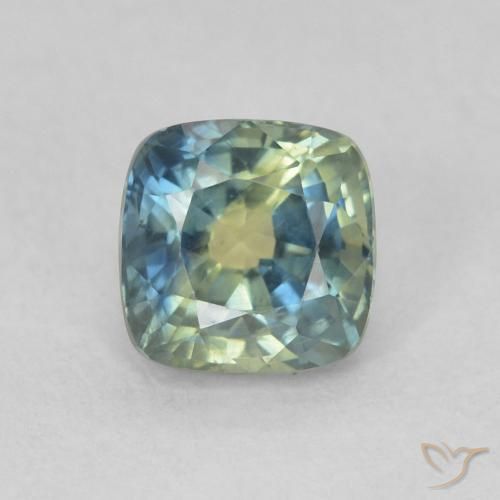 0.87ct Naturale Multicolore Zaffiro, Cuscino, VS