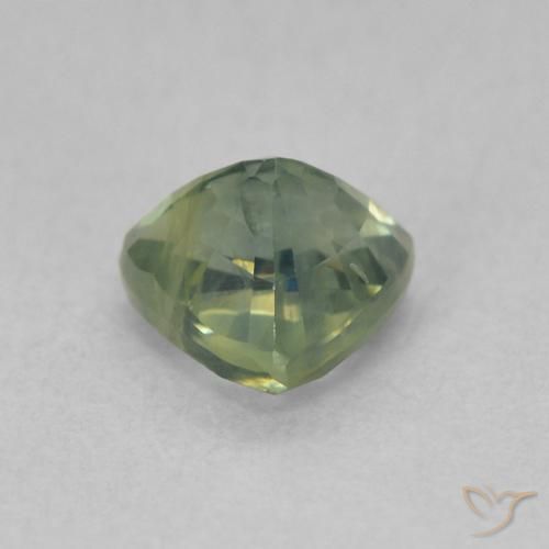 Zaffiro Blu verde naturale da 0.79 ct, Taglio trillion, VS
