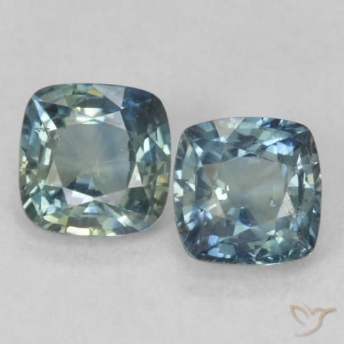 1.58ctw Naturale Verde blu Zaffiro, Cuscino, VS