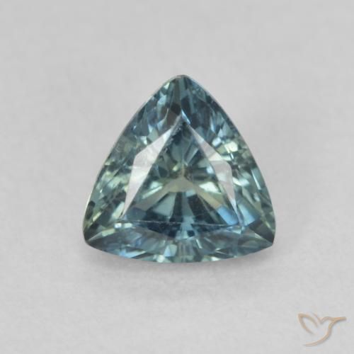 0.93ct Naturale Teal Blue Zaffiro, Taglio trillion, VS