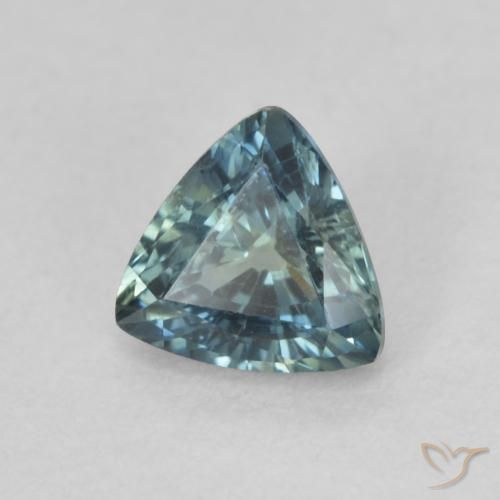 Zaffiro Teal Blue naturale da 0.93 ct, Taglio trillion, VS