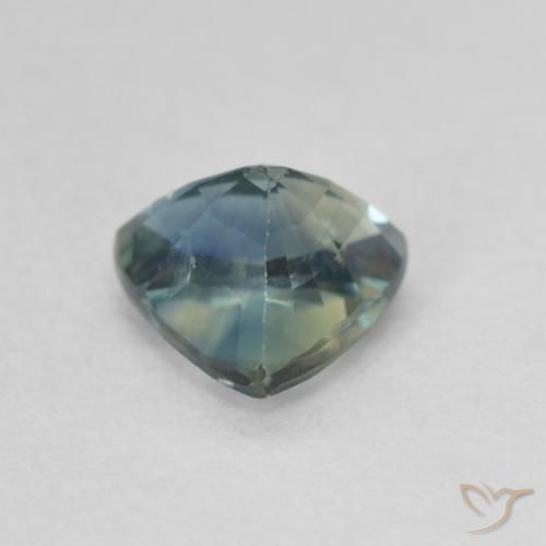 Zaffiro Teal Blue naturale da 0.93 ct, Taglio trillion, VS