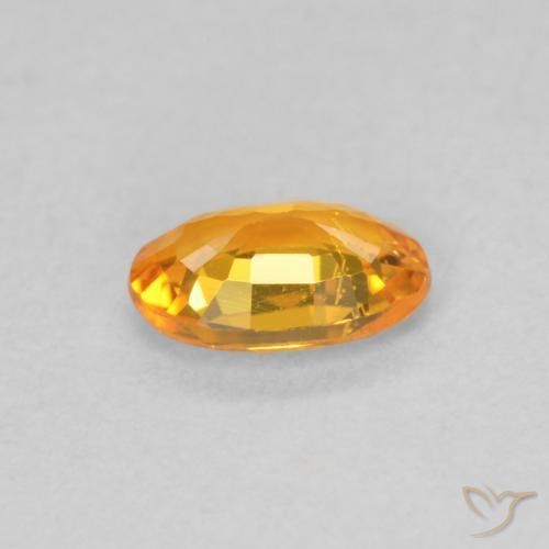 Zaffiro Albicocca Arancia naturale da 0.50 ct, Ovale, VVS-VS