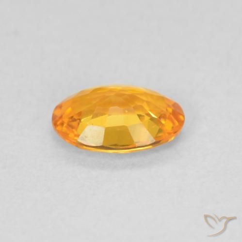 Zaffiro Albicocca Arancia naturale da 0.51 ct, Ovale, VVS-VS