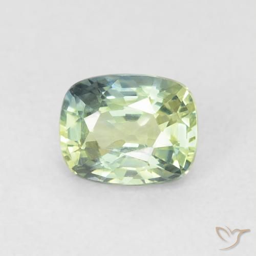 0.74ct Naturale Verde salvia molto chiaro Zaffiro, Cuscino, VVS-VS