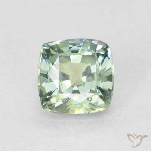 0.75ct Naturale Verde muschio chiaro Zaffiro, Cuscino, VVS-VS