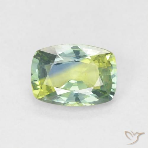 0.80ct Naturale Multicolore Zaffiro, Cuscino, VVS-VS
