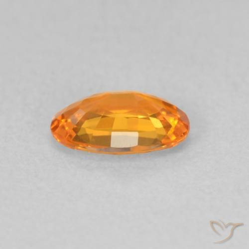 Zaffiro Arancio Medio naturale da 0.58 ct, Ovale, VVS