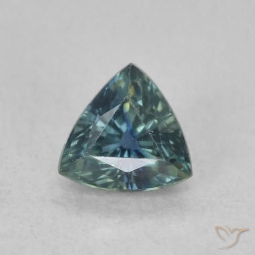 0.58ct Naturale Teal-blu Zaffiro, Taglio trillion, VVS-VS