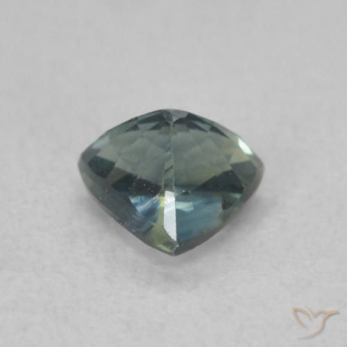 Zaffiro Teal-blu naturale da 0.58 ct, Taglio trillion, VVS-VS