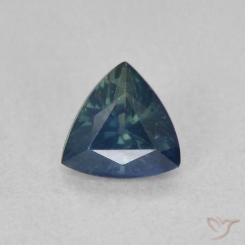 0.45ct Naturale Teal-blu Zaffiro, Taglio trillion, VVS-VS