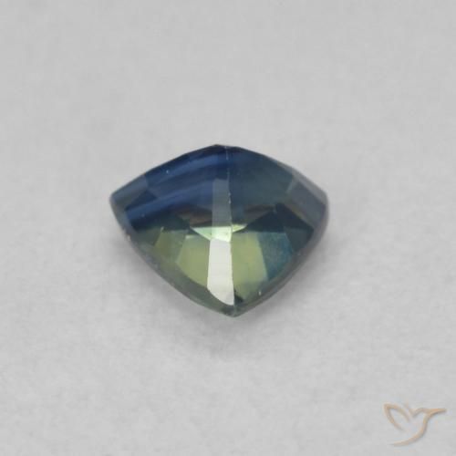 Zaffiro Teal-blu naturale da 0.45 ct, Taglio trillion, VVS-VS